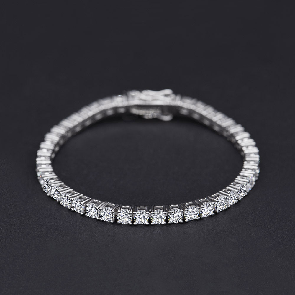 Silbernes Tennisarmband