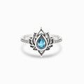 Carmiora Sterling Silber Lotus Zirkon Segensschutzring