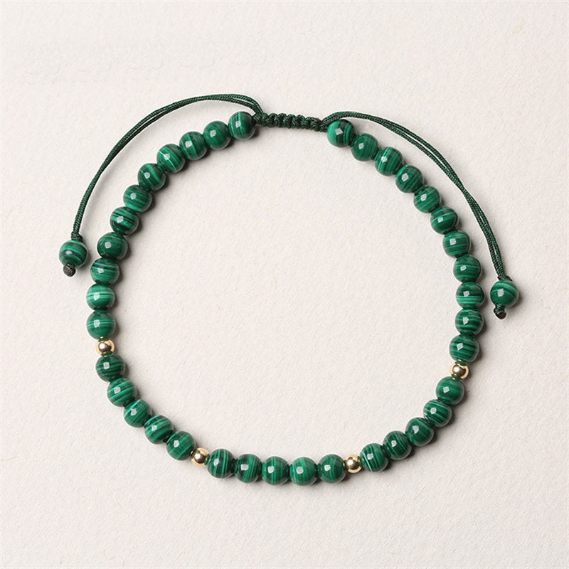 Carmiora natürliches Malachit-Schutz-Ruhe-Armband
