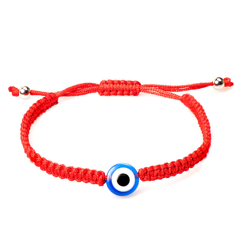 Carmiora 4-teiliges Evil Eye Seven Knot Red String Schutzarmband