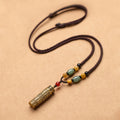 Carmiora Tibet Om Mani Padme Hum Achat Shurangama Sutra Schutz Halskette Anhänger