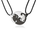 Carmiora Yin Yang Symbol Katzen Paar Halskette
