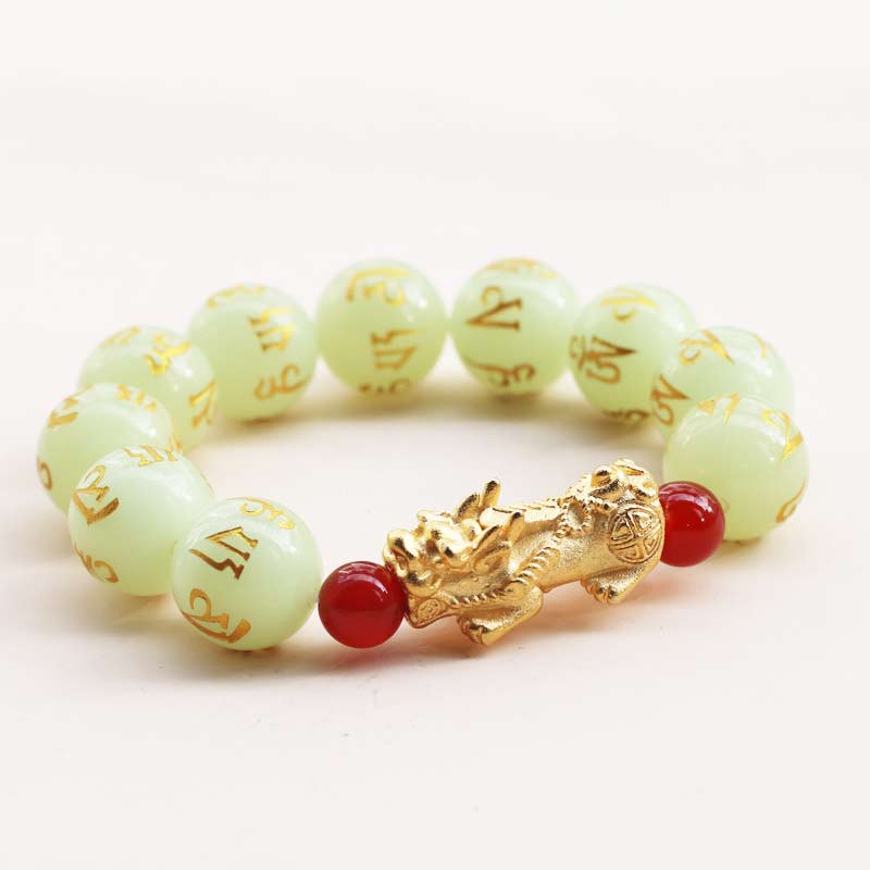 Carmiora FengShui Lucky Pixiu Glowstone Reichtumsarmband