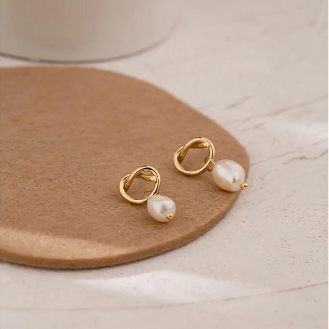 Natürliche Perlen-Ohrringe