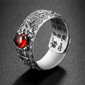 Carmiora FengShui PiXiu Roter Granat-Reichtumsring