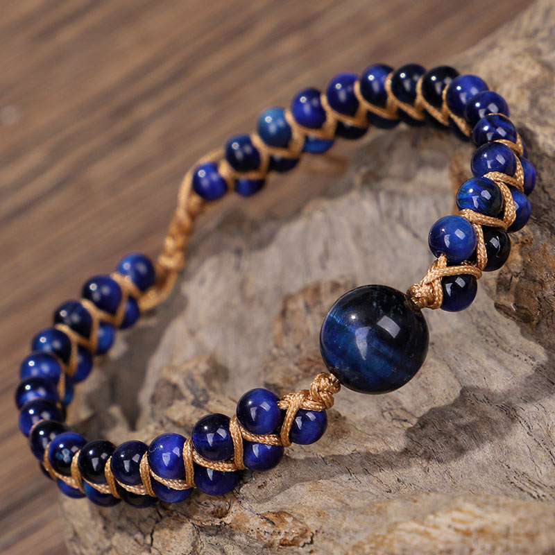 Carmiora Divine Blue Tiger Eye Stone Schutzarmband