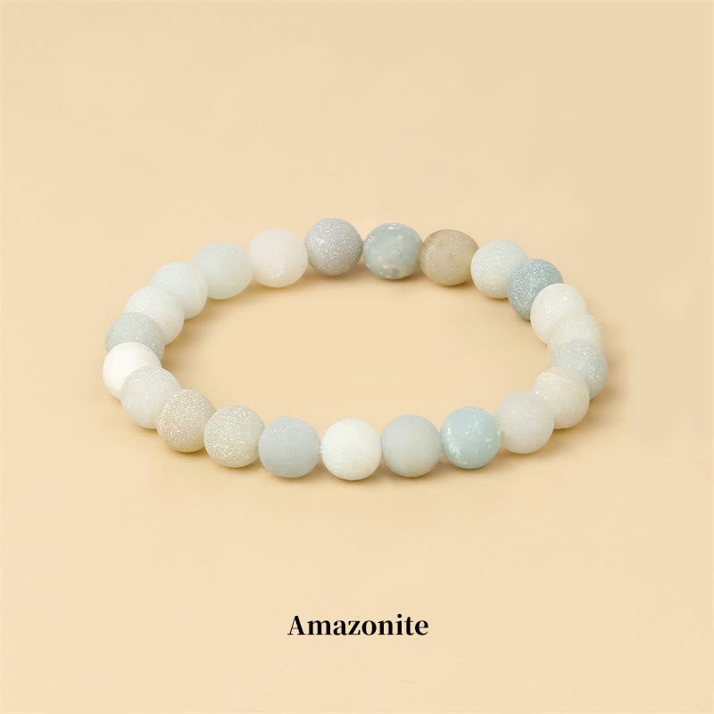 Carmiora Naturstein-Quarz-Heilperlen-Armband