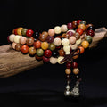 Carmiora 108 Perlen Wenge Holz Mala Segen Meditationsarmband