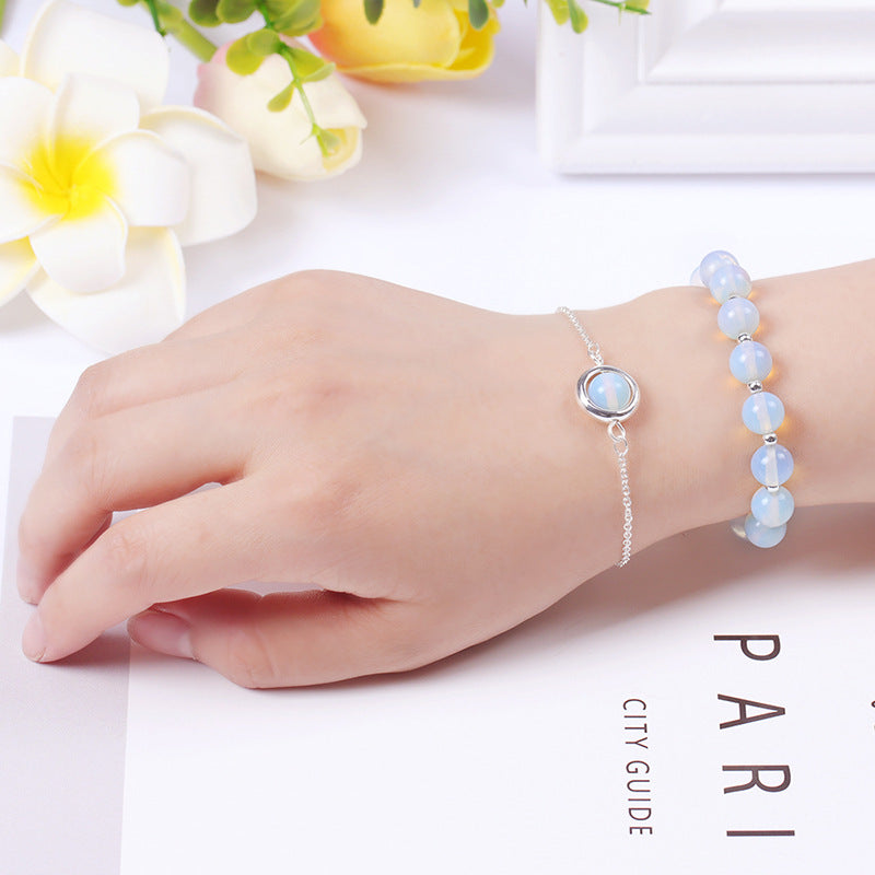 Carmiora Sun Stone Erdbeerquarz Kristall Positives Armband