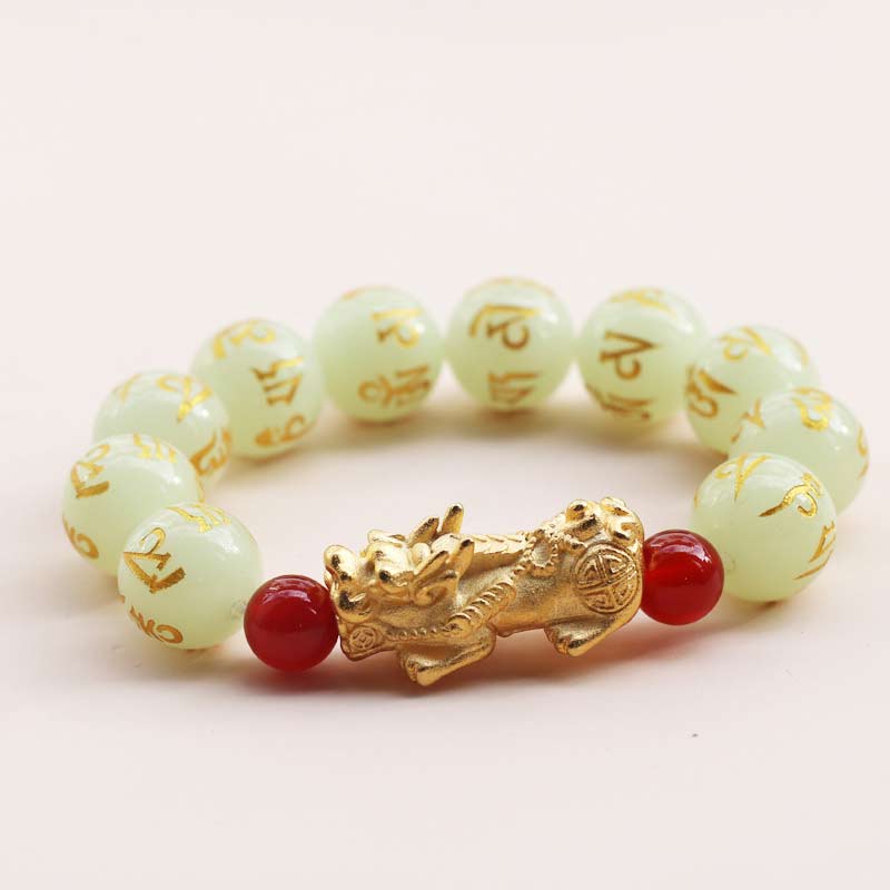 Carmiora FengShui Lucky Pixiu Glowstone Reichtumsarmband