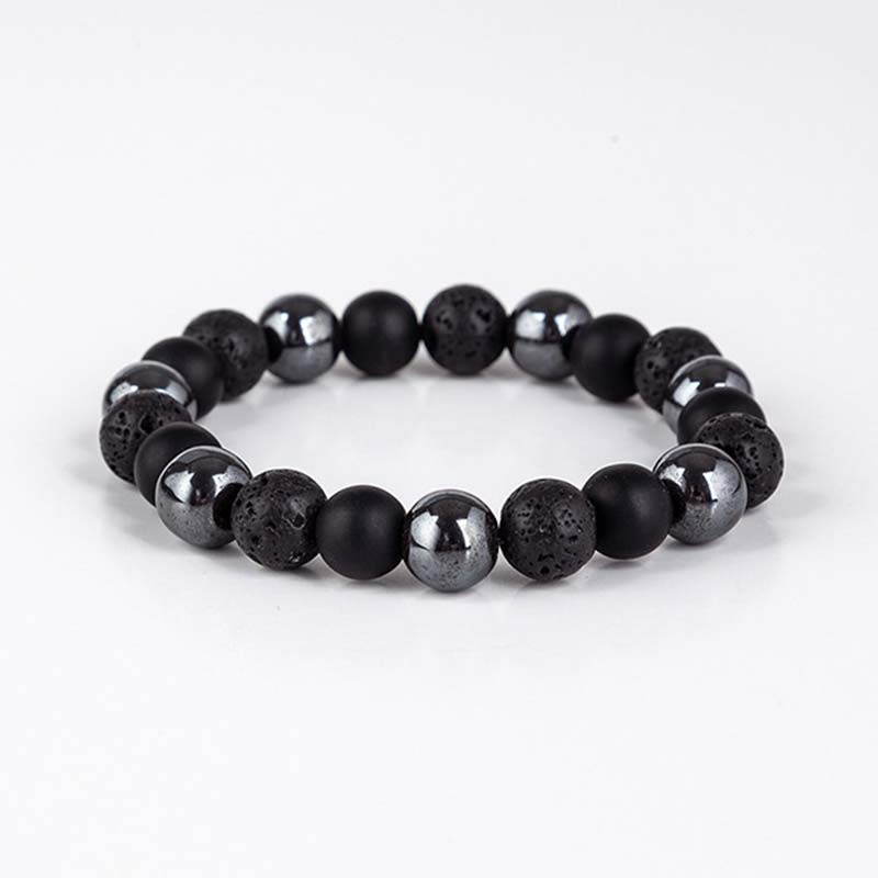 Carmiora tibetisches Tigerauge-Armband-Halsketten-Set
