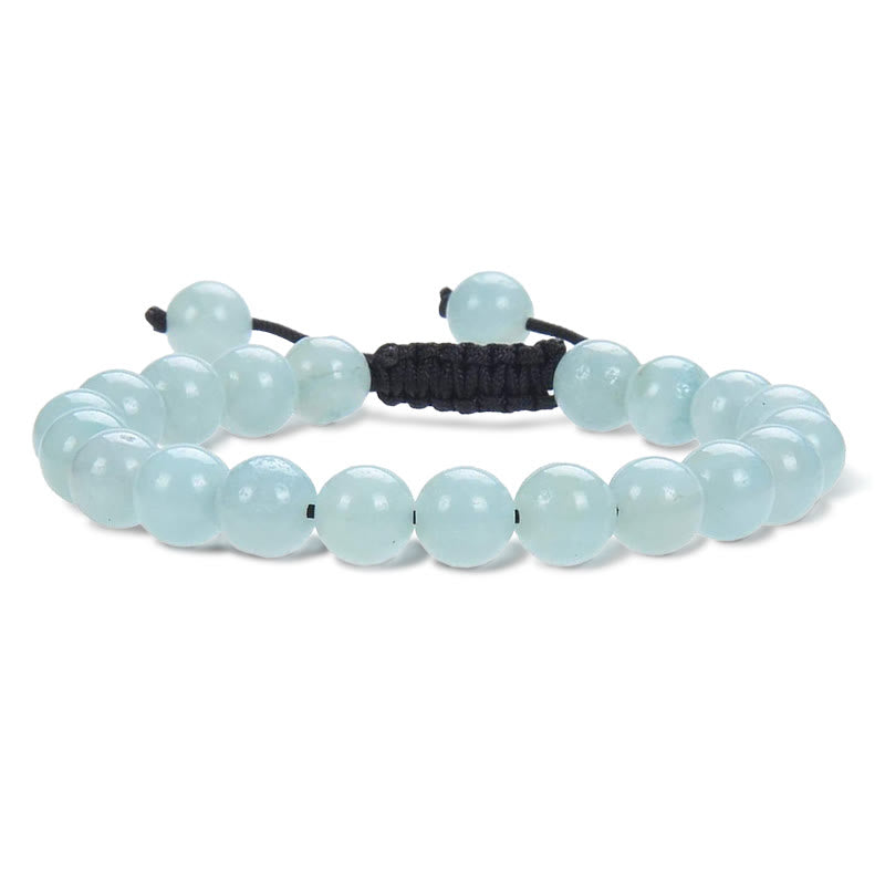 Carmiora Natürliche Heilkraft Edelstein-Kristallperlen, Unisex, verstellbares Makramee-Armband