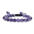 Carmiora Natürliche Heilkraft Edelstein-Kristallperlen, Unisex, verstellbares Makramee-Armband
