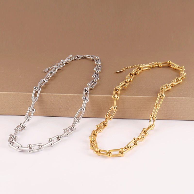 Trendiger, dicker U-förmiger Kettenschmuck für Damen