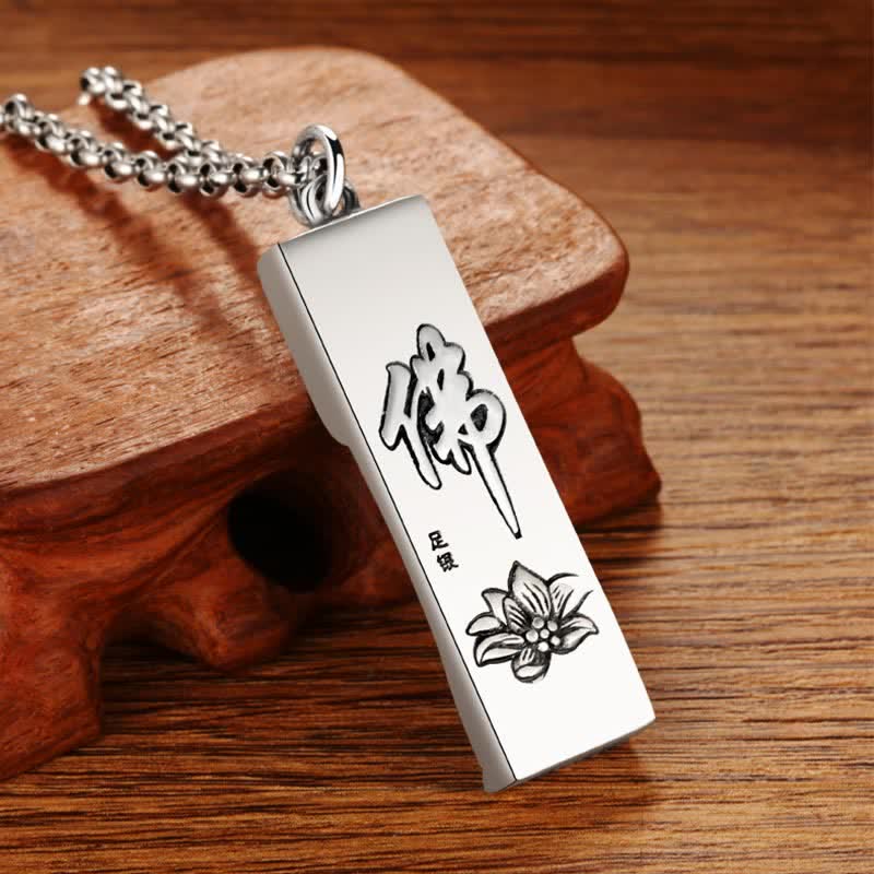 Carmiora Tathagata Buddha Stärke Schutz Amulett Glücksanhänger Halskette