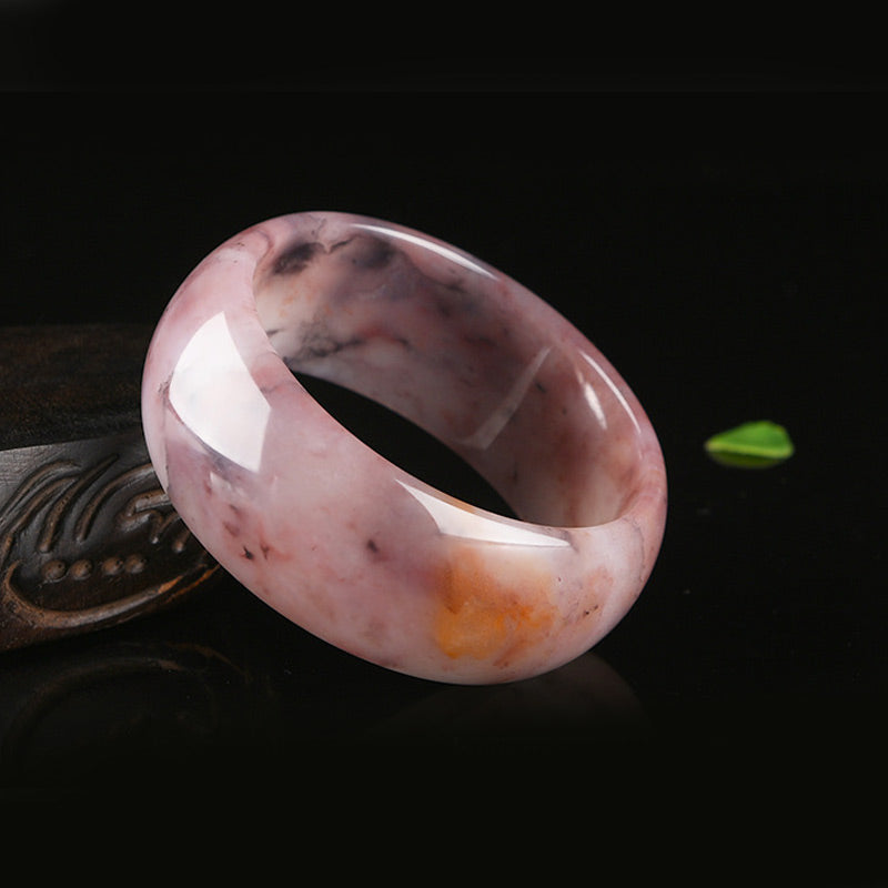 Carmiora Lila Jade Glücksschutzarmband Armreif