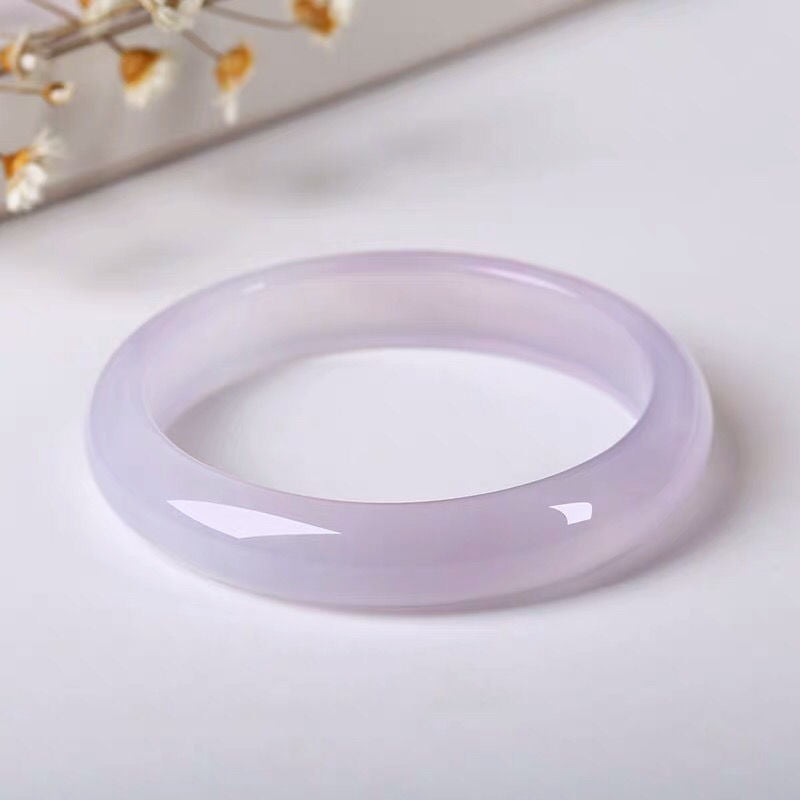 Carmiora Armband aus natürlicher lila Jade, beruhigender Schutz
