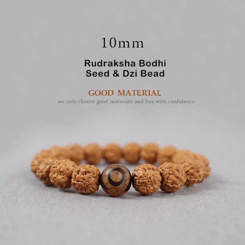 Carmiora Tibet Rudraksha Bodhi Seed Dzi Bead Bernstein Türkis Reichtum Armband