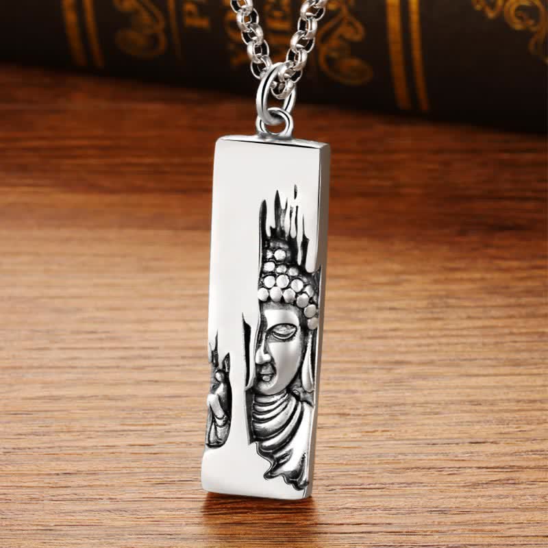 Carmiora Tathagata Buddha Stärke Schutz Amulett Glücksanhänger Halskette