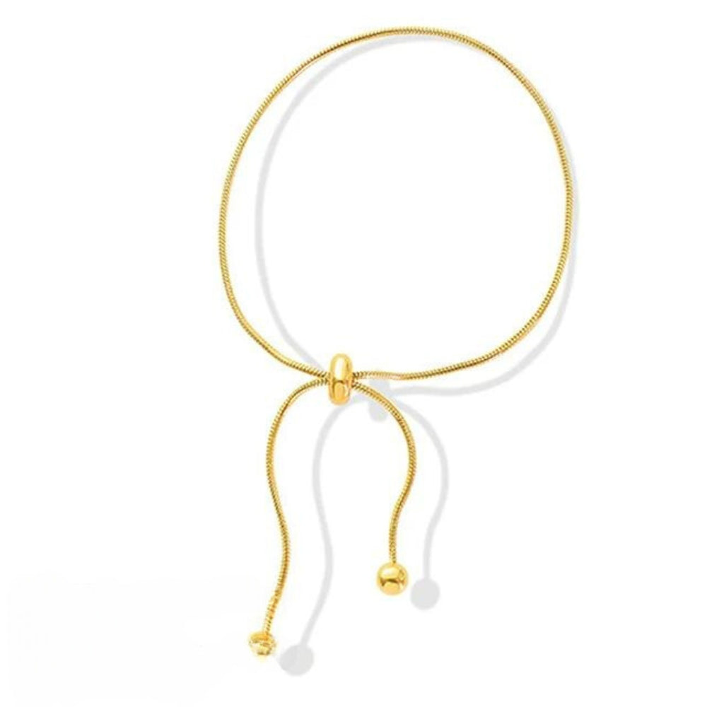 Elegantes Goldarmband für Damen - Verstellbarer, zierlicher, minimalistischer edler Schmuck