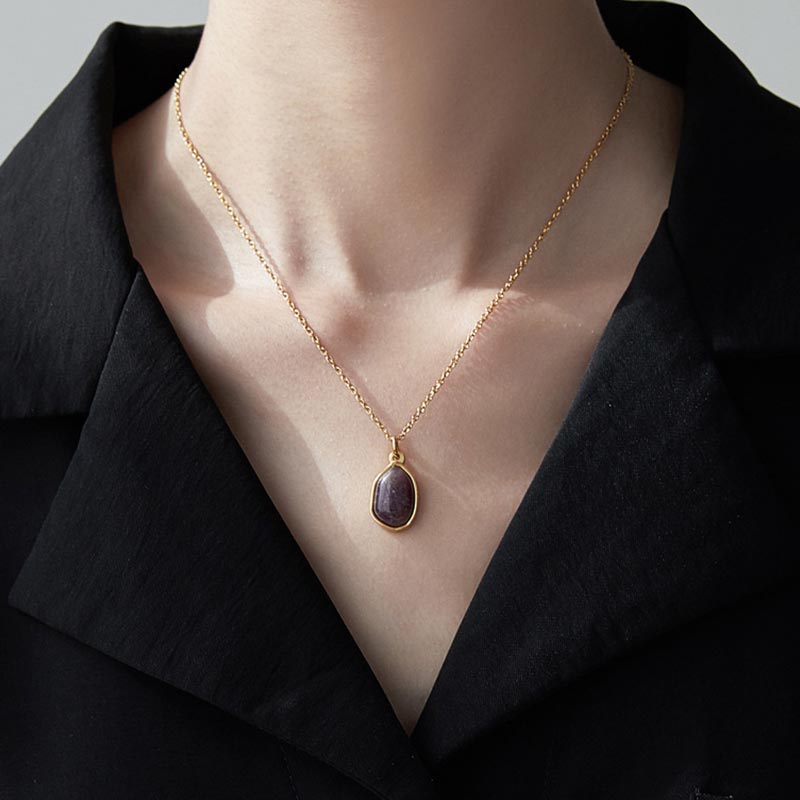 Carmiora natürlicher grüner Aventurin-Amethyst-Rosenquarz-Segen-Halskettenanhänger