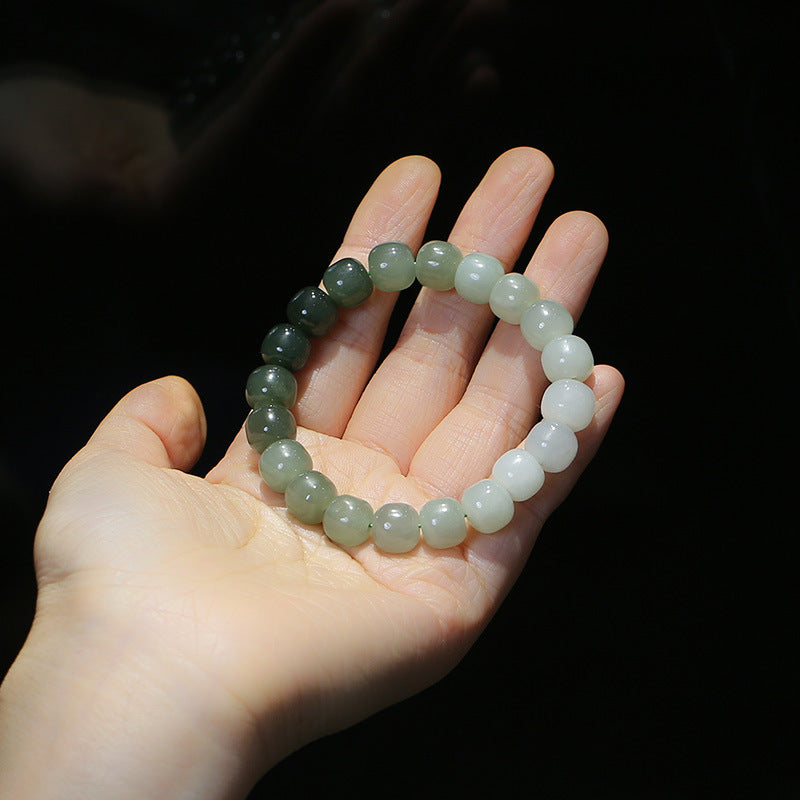 Carmiora Farbverlaufs-Jade-Glückssegen-Armband