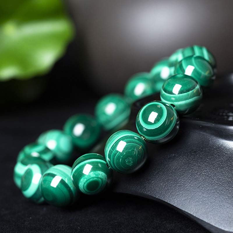 Carmiora natürliches Malachit-Schutz-Ruhe-Armband