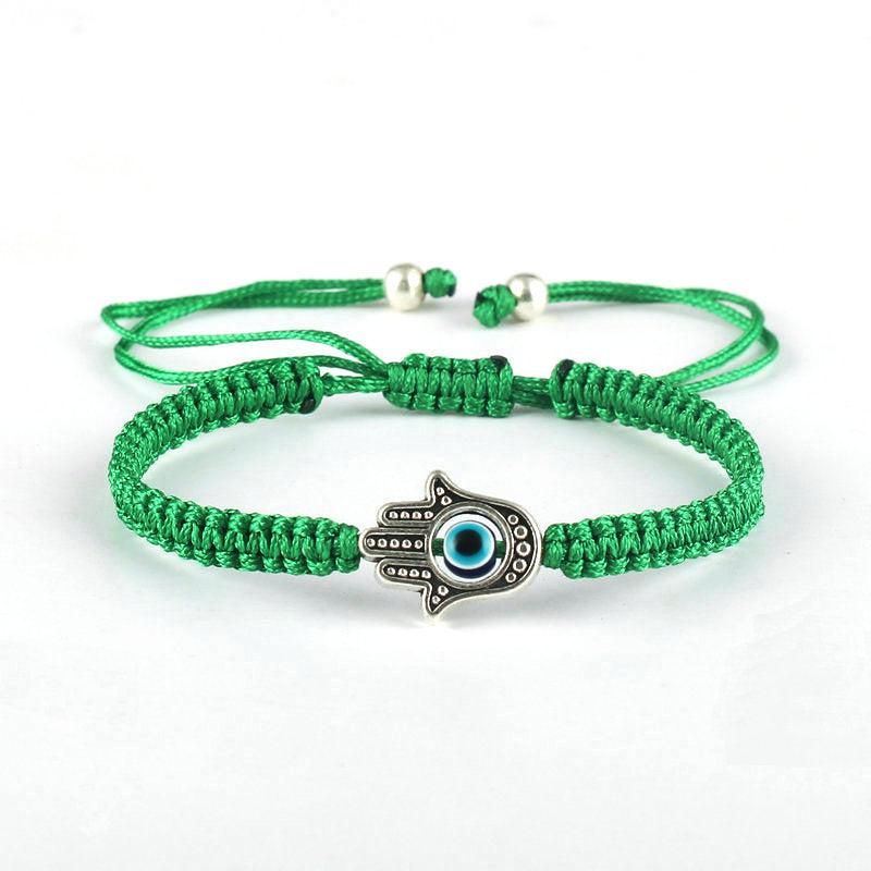 Handgefertigtes Carmiora-Armband mit Hamsa-Symbol, Schutz und Glück