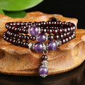 Carmiora Natürliches Granat-Amethyst-Schutzarmband