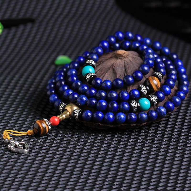 Carmiora 108 Perlen Lazurite Positive Armband Mala