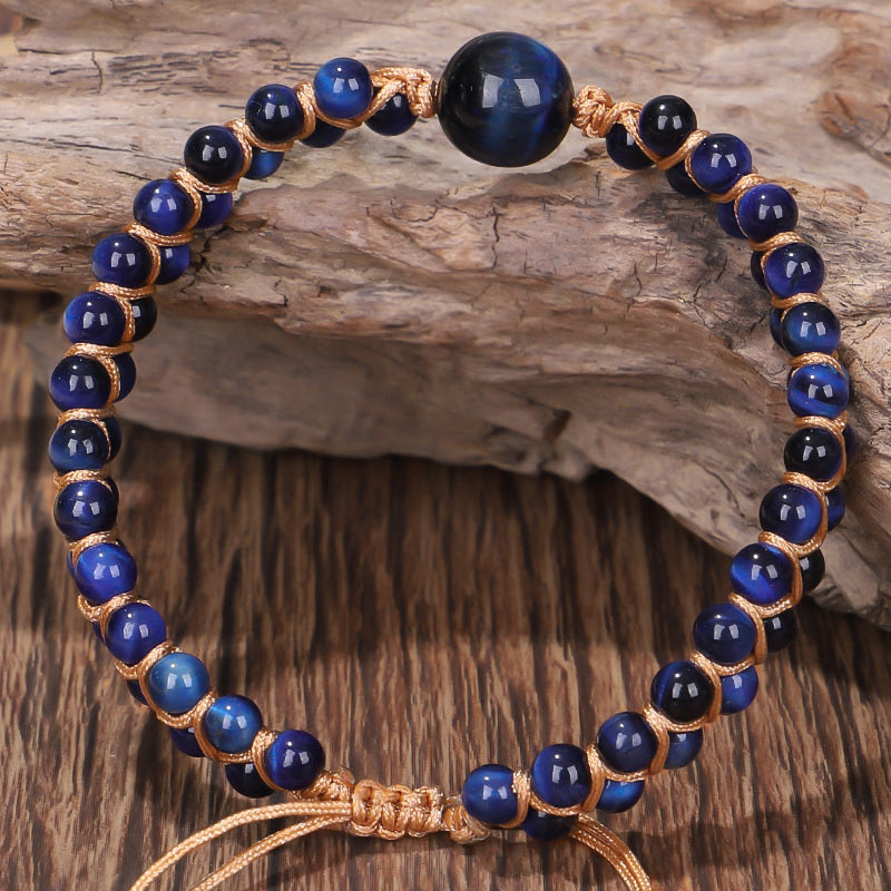 Carmiora Divine Blue Tiger Eye Stone Schutzarmband
