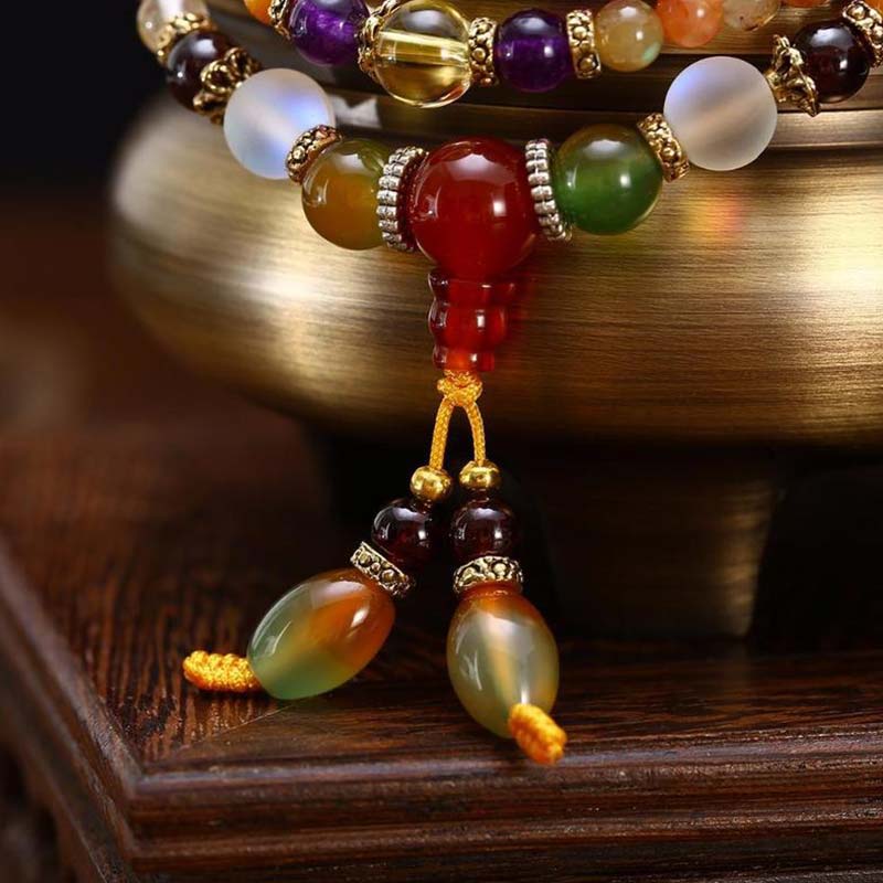 Carmiora Das 108 Quarz-Heil-Mala-Armband