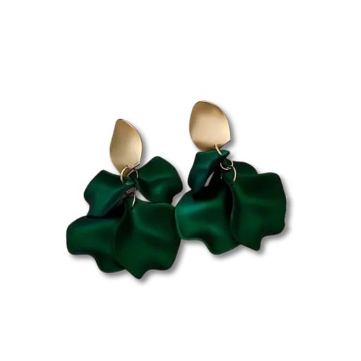 Florale Tropfenohrringe - Bunte Statement-Ohrringe