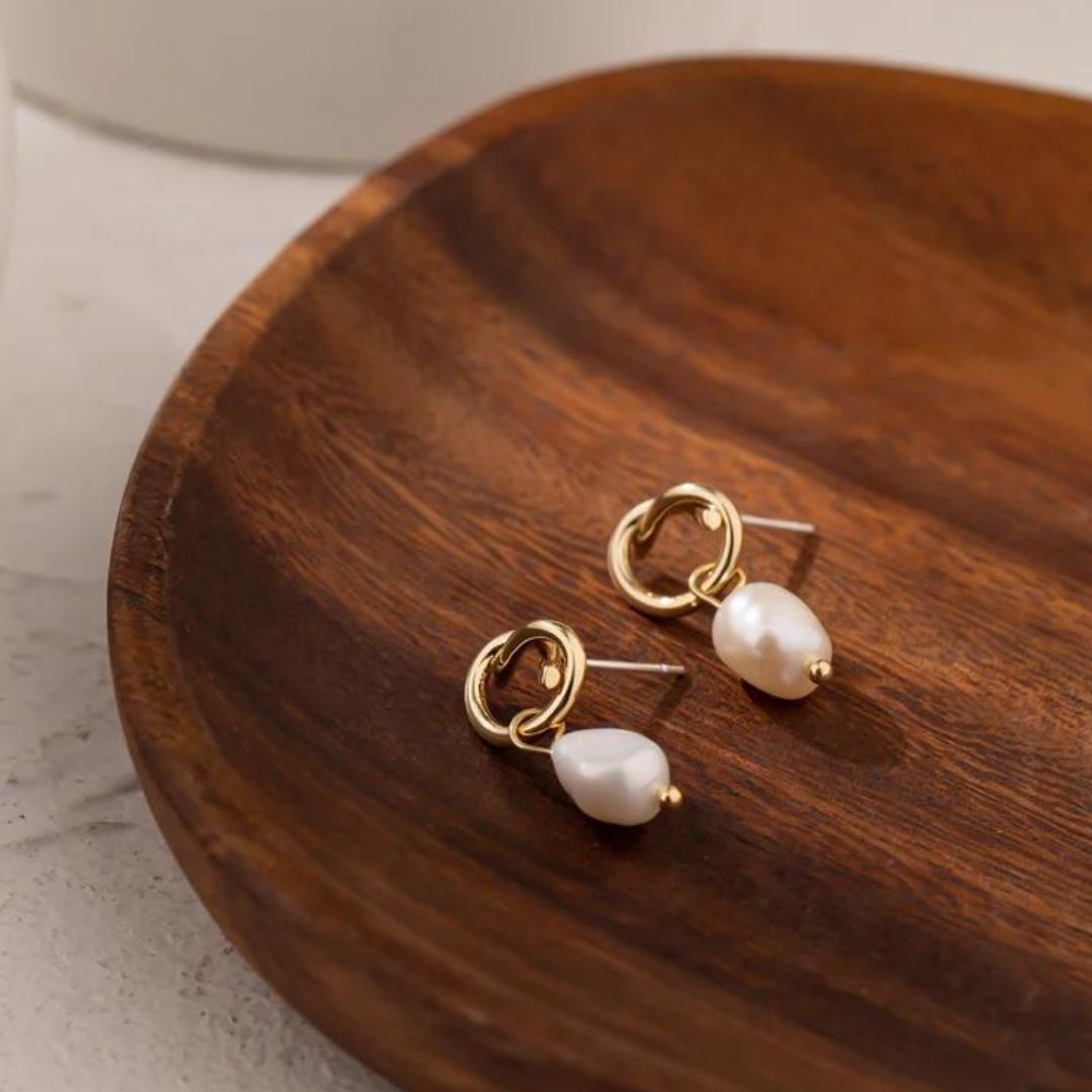 Natürliche Perlen-Ohrringe