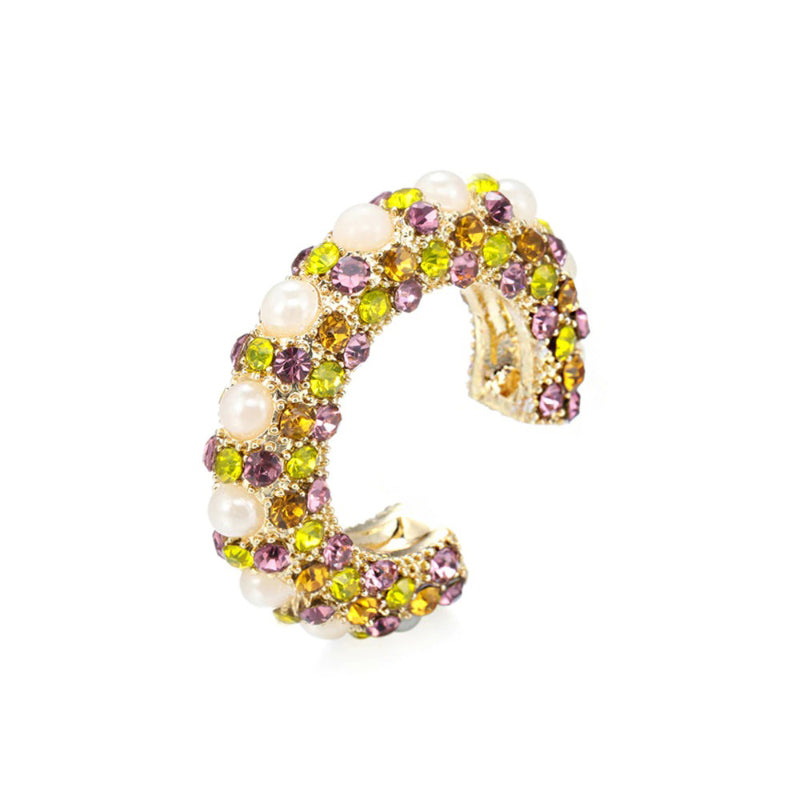 Stapelbare Ohrclips mit Zirkonia und Ohrknorpel-Manschetten