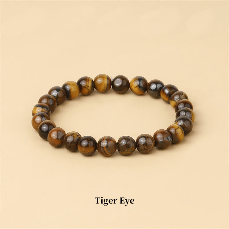 Carmiora Naturstein-Quarz-Heilperlen-Armband