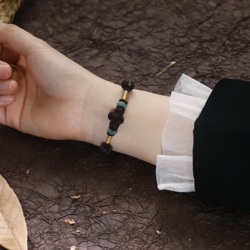 Carmiora Red String Jade Glück Glücksknoten geflochtenes Paararmband
