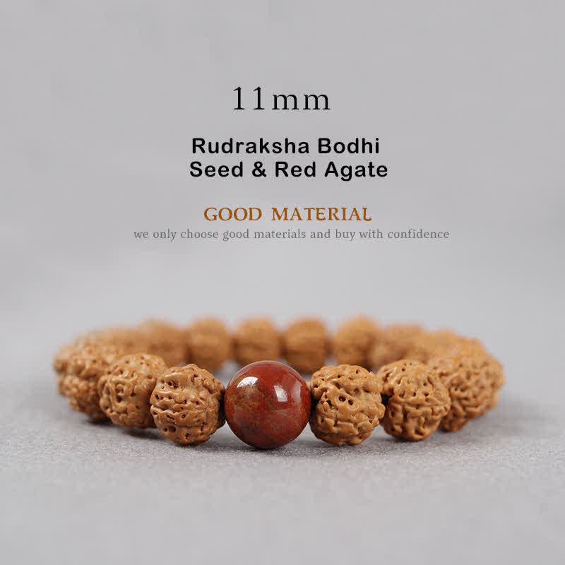 Carmiora Tibet Rudraksha Bodhi Seed Dzi Bead Bernstein Türkis Reichtum Armband