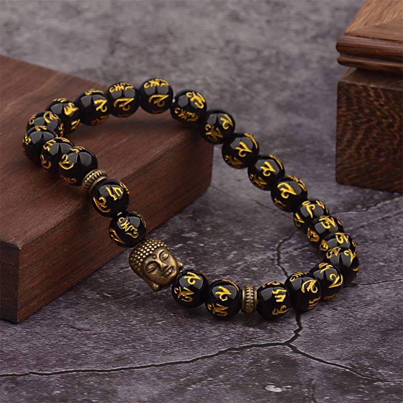 Carmiora tibetisches Buddha-Mantra-Amulett-Armband