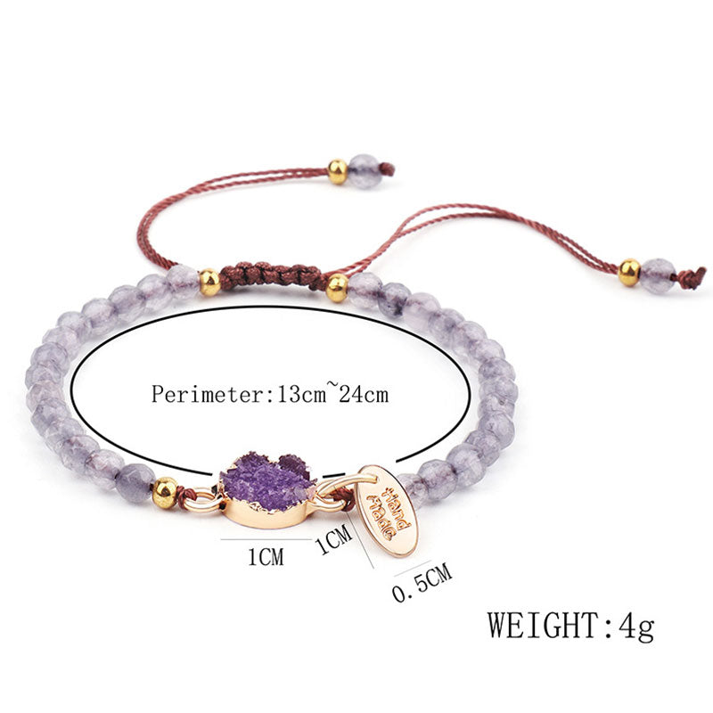 Carmiora natürliches Kristall-Charm-Glücksheilungs-Armband