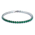 Luxuriöses Tennisarmband aus Silber – Zirkonia, Strasssteine, Brautschmuck