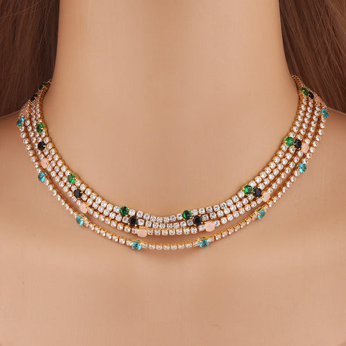 18K Edelstein Halskette