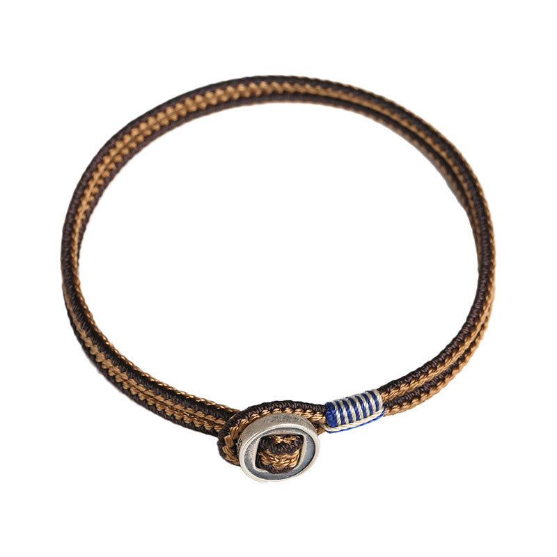 Handgefertigtes Carmiora-Armband aus 925er-Sterlingsilber mit Knopfschutz