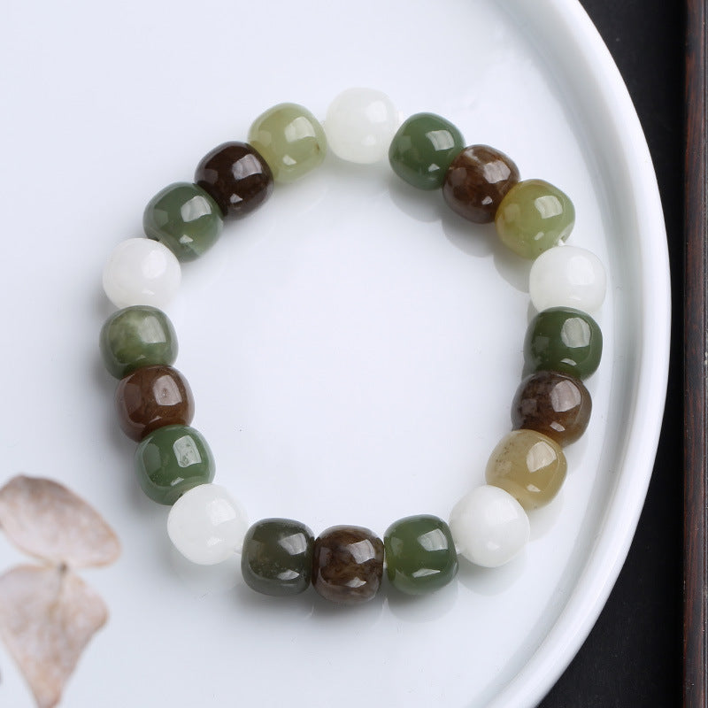 Carmiora Farbverlaufs-Jade-Glückssegen-Armband