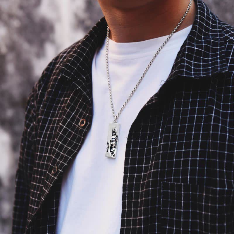 Carmiora Tathagata Buddha Stärke Schutz Amulett Glücksanhänger Halskette