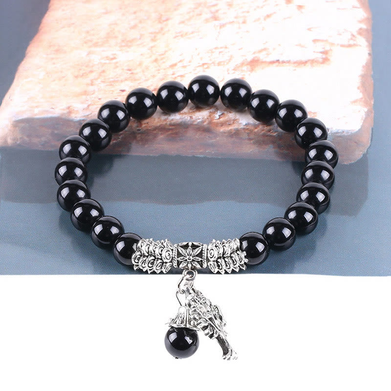 Carmiora Stretch-Armband mit natürlichem Edelstein, Baum des Lebens, Glücksbringer