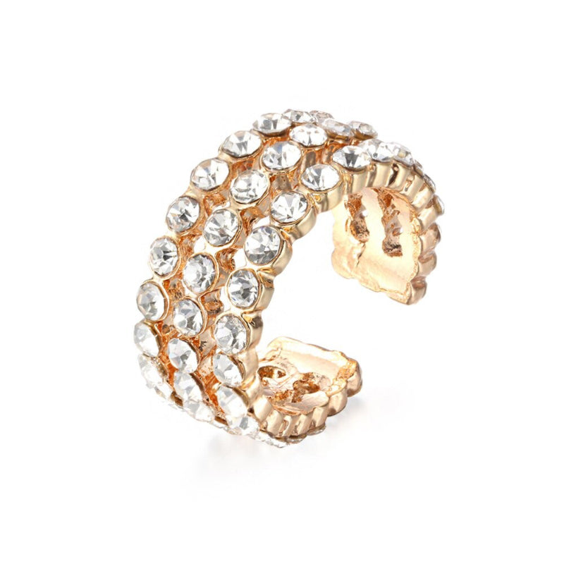 Stapelbare Ohrclips mit Zirkonia und Ohrknorpel-Manschetten