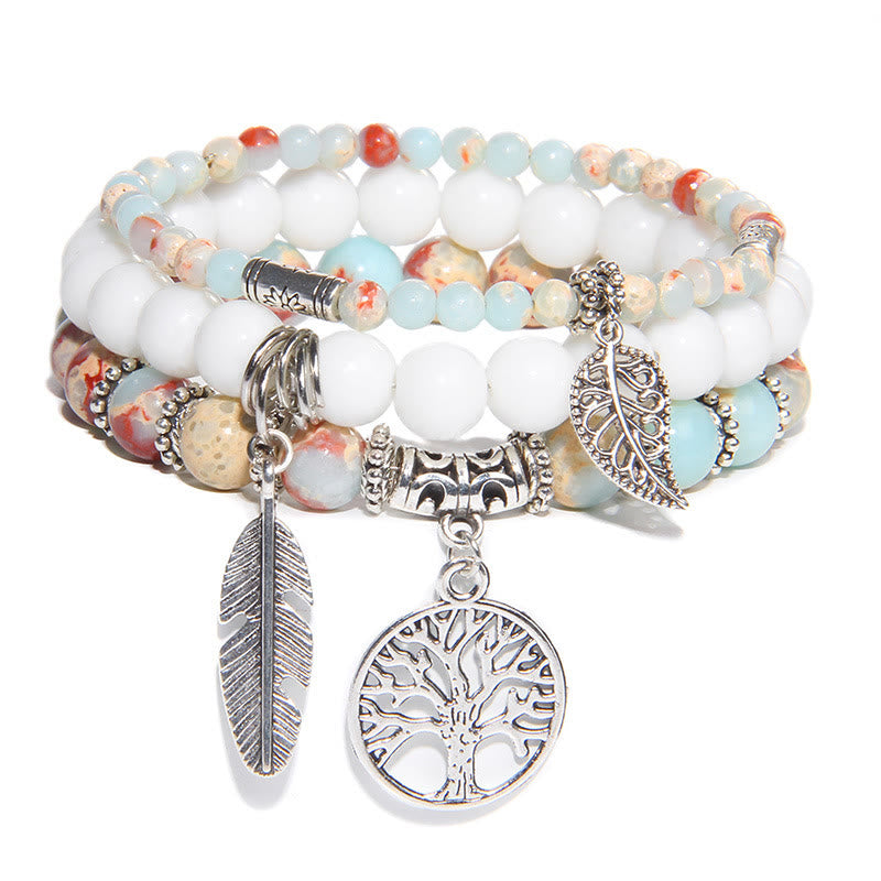 Carmiora Baum des Lebens Türkises Balance-Armband