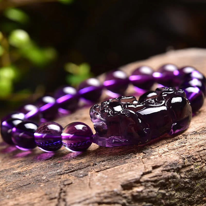 Carmiora Feng Shui Amethyst Glücks-Reichtumsarmband