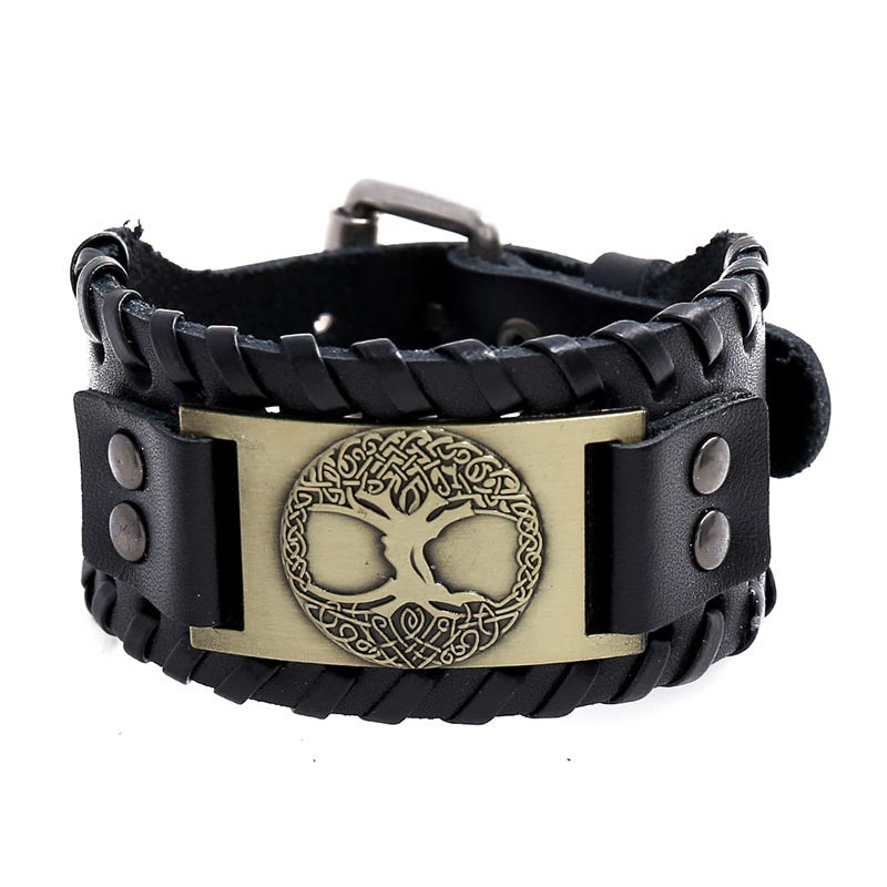 Carmiora Lucky Tree Of Life Balance Lederarmband